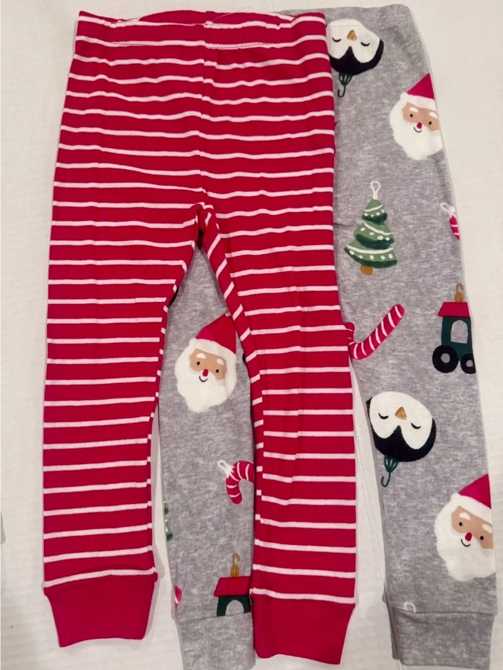 Carter's Kids' Red Stripe Santa Pajama Set 2T